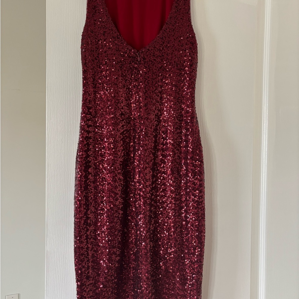 Ralph Lauren Deep Red Sequin Mini Dress